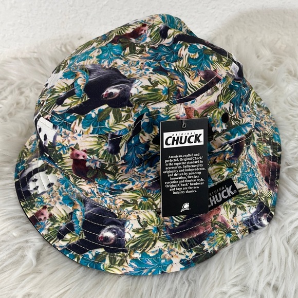 ORIGINAL CHUCK Panda Bear Tropical Zoo Bucket Hat New - Picture 1 of 7
